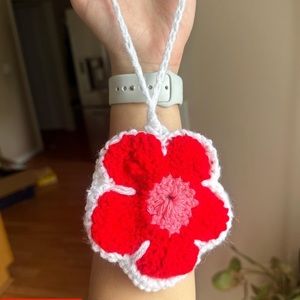 Crochet flower bag